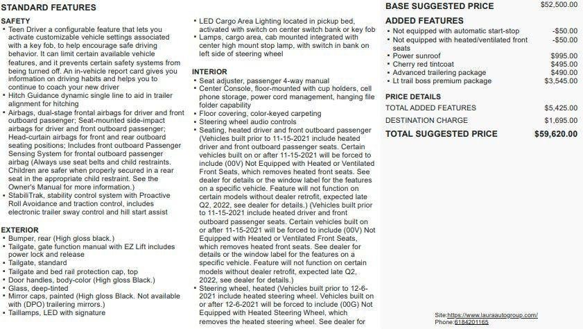 2022 Chevrolet Silverado 1500 LTD LT Trail Boss